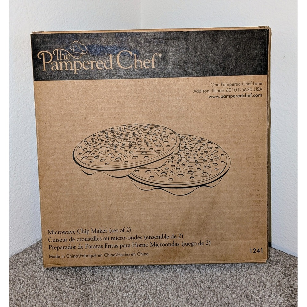 The Pampered Chef Microwave Chip Maker Set of 2 New In‎ Box